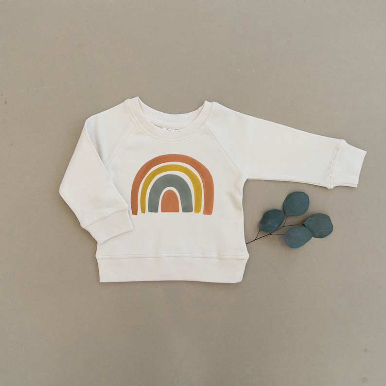 Dark Rainbow, Watercolor, IVF, Organic Baby Pullover, Sweater, Sweatshirt, Ecofriendly, Gender Neutral, Toddler, Unisex, Baby Girl, Baby Boy image 1