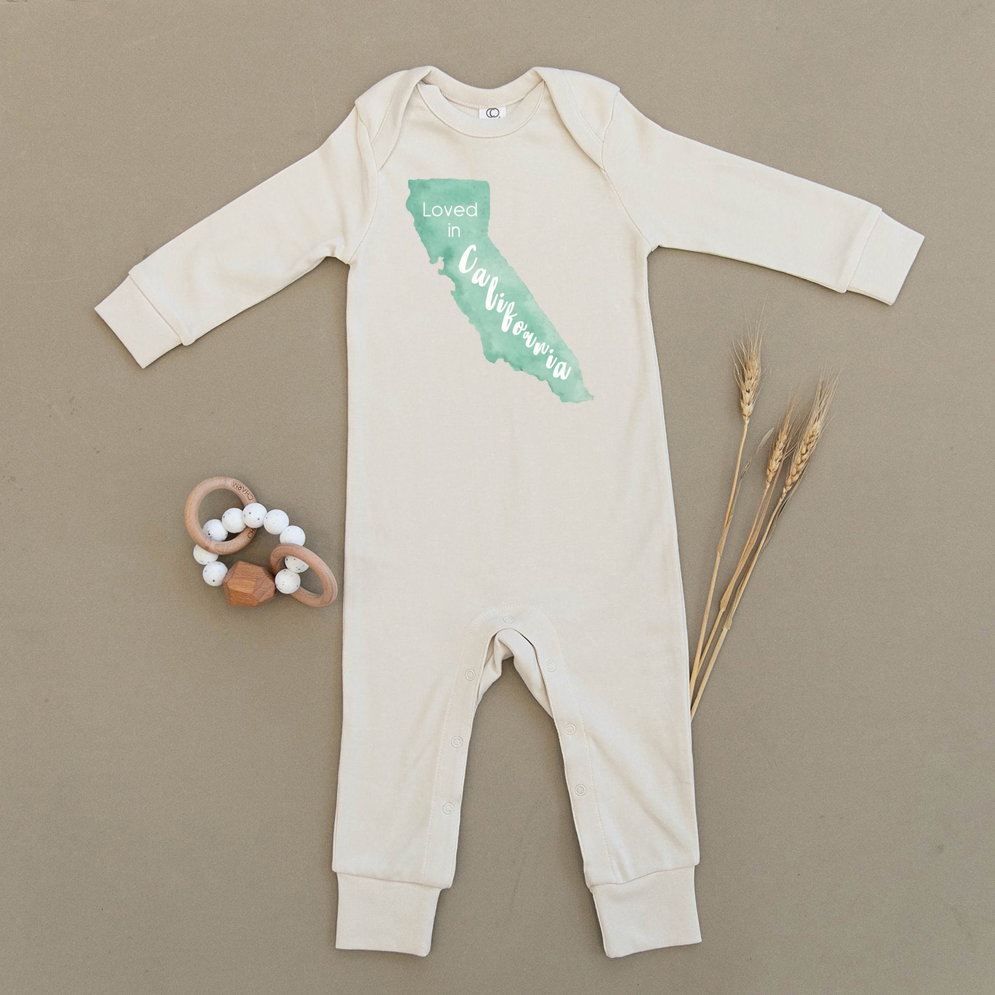 Loved in California Organic Baby Playsuit Unisex -