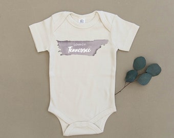 Loved in Tennessee, Baby, Boy, Girl, Unisex, Infant, Toddler, Newborn, Organic, Bodysuit, Outfit, One Piece, Clothes, Layette, Creeper