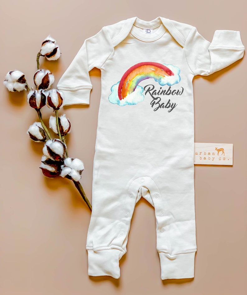 Handmade Baby Girl Rainbow Baby IVF Adoption Unisex Baby Baby Boy Organic Cotton Baby Bodysuit Eco Worth The Wait Playsuit TTC