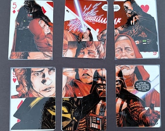Handmade Comic Book Collage Playing Cards | Mixed Media Repurposed Art
