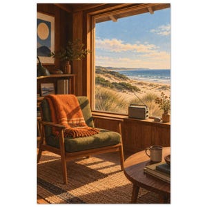 Coastal Cabin Radio Art Print, The Dune Cabin image 2