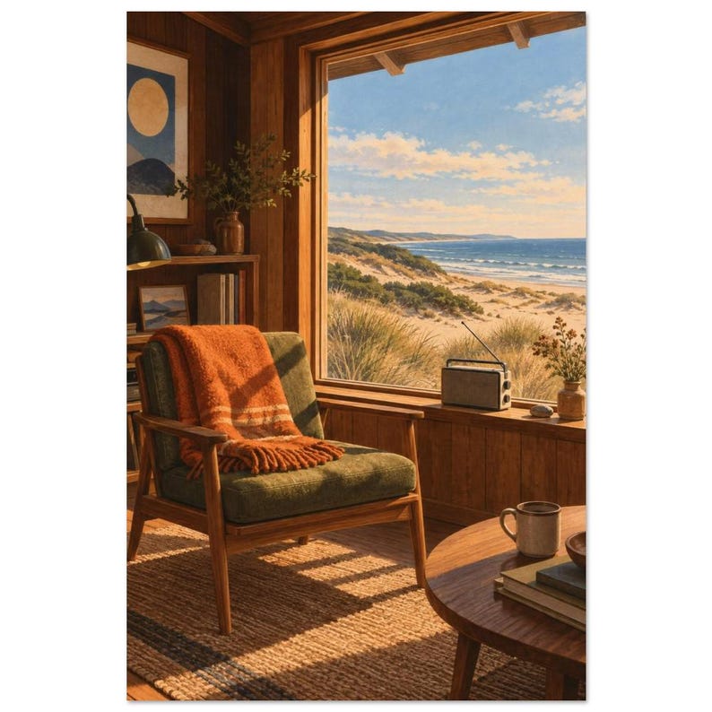 Coastal Cabin Radio Art Print, The Dune Cabin image 2