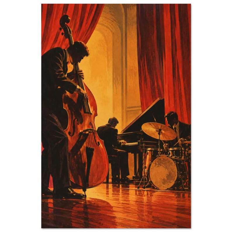 Workers Jazz Club Art Print, Retro Jazz Music Poster image 2