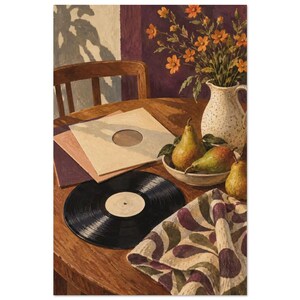 Vintage Vinyl and Pears Art Print, Long Player Harvest image 3