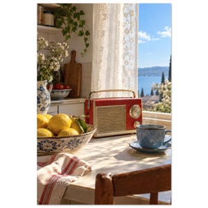 Retro Kitchen Radio Art Print, Sunday Kitchen image 2
