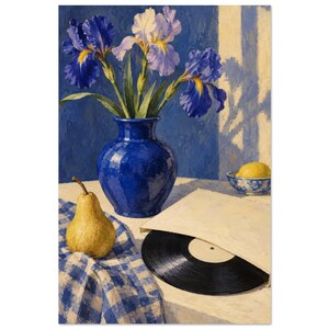 Sunday Stereo Vinyl Record Still Life Art Print, 1970s Music Aesthetic (Unframed Print) image 2