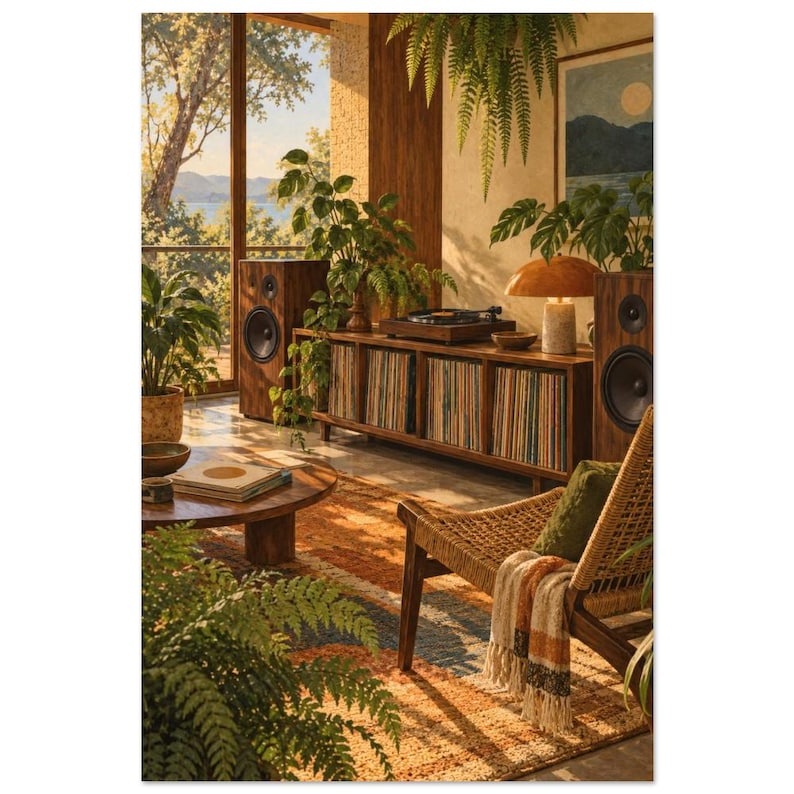 Botanical Hi-Fi Room Art Print, Fern Room Sessions image 2