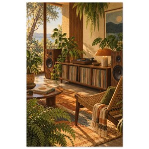 Botanical Hi-Fi Room Art Print, Fern Room Sessions image 3