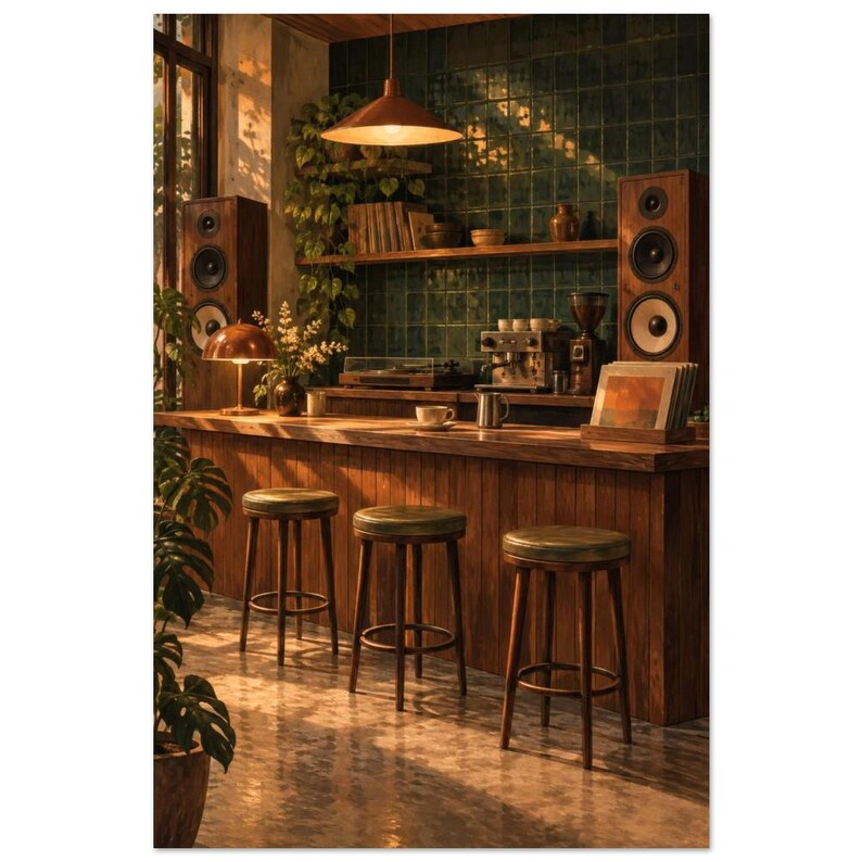 Jazz Cafe Counter Art Print, The Listening Counter 画像 3
