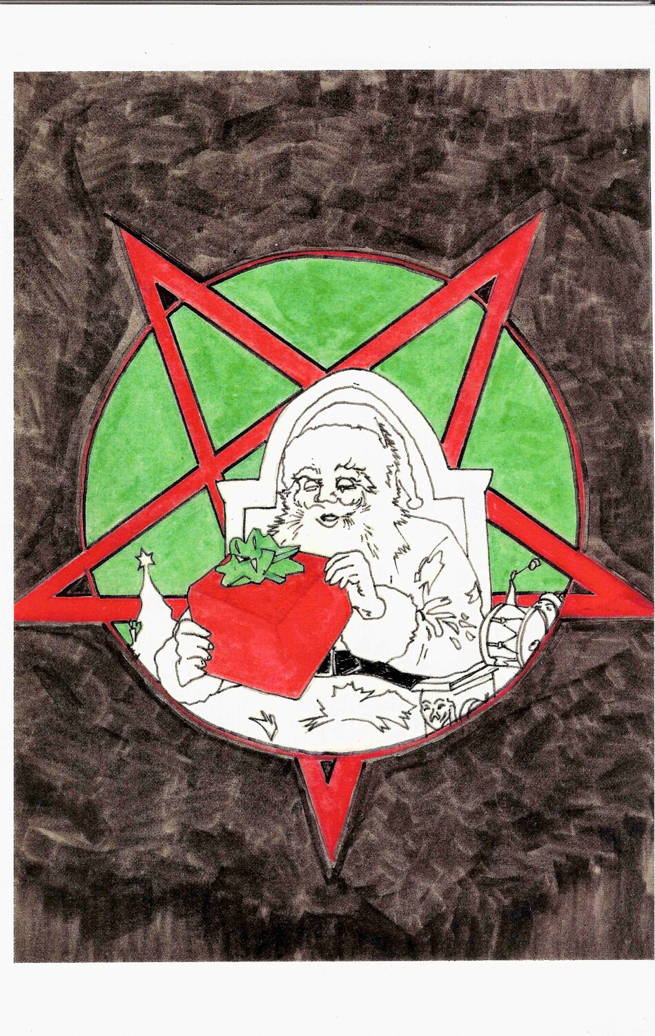 Santa Nick black friday evil santa santas throne Etsy