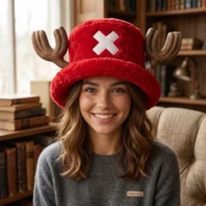 Tony Chopper plyschhatt, One Piece Cosplay-keps med horn, vinteranimetillbehör