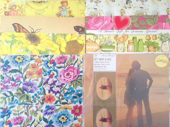 Vintage 1970s gift wrap