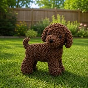 Haakpatroon voor een schattige hond (Doodle Dog) in PDF-formaat, amigurumi puppy haakpatroon, beginnersvriendelijk, direct te downloaden, handleiding voor een pluche hond.