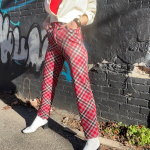Flare plaid pants new arrivals