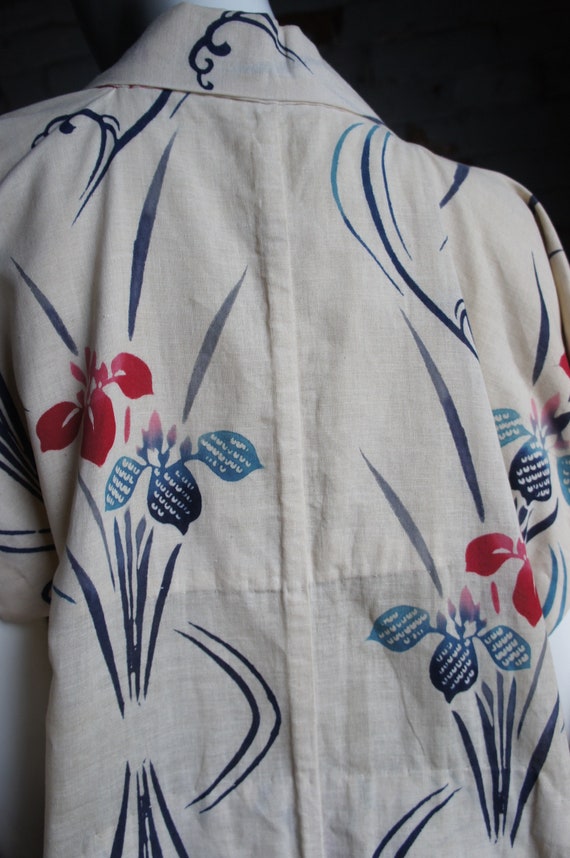 MEIJI ERA Antique 1900s Hand Spun Hemp Linen Kimo… - image 6