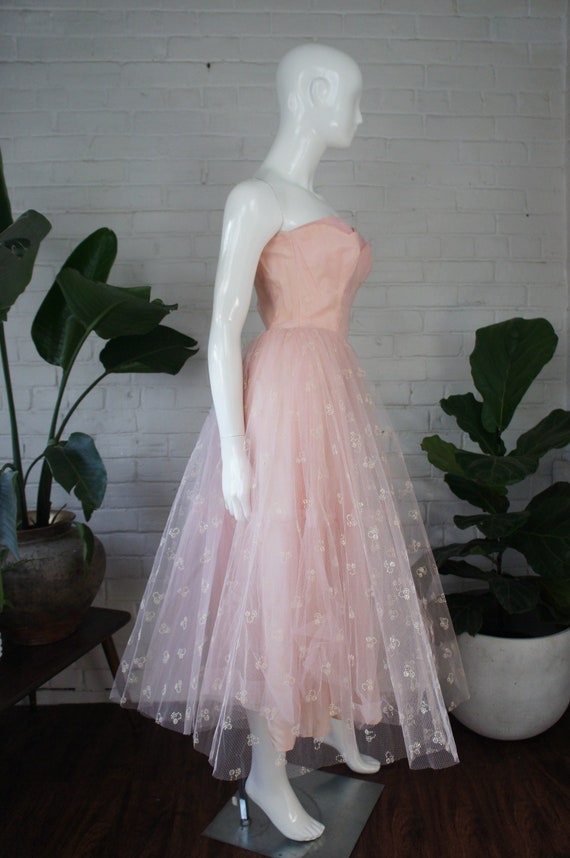 BLUSH PINK TULLE Vintage 1950s 