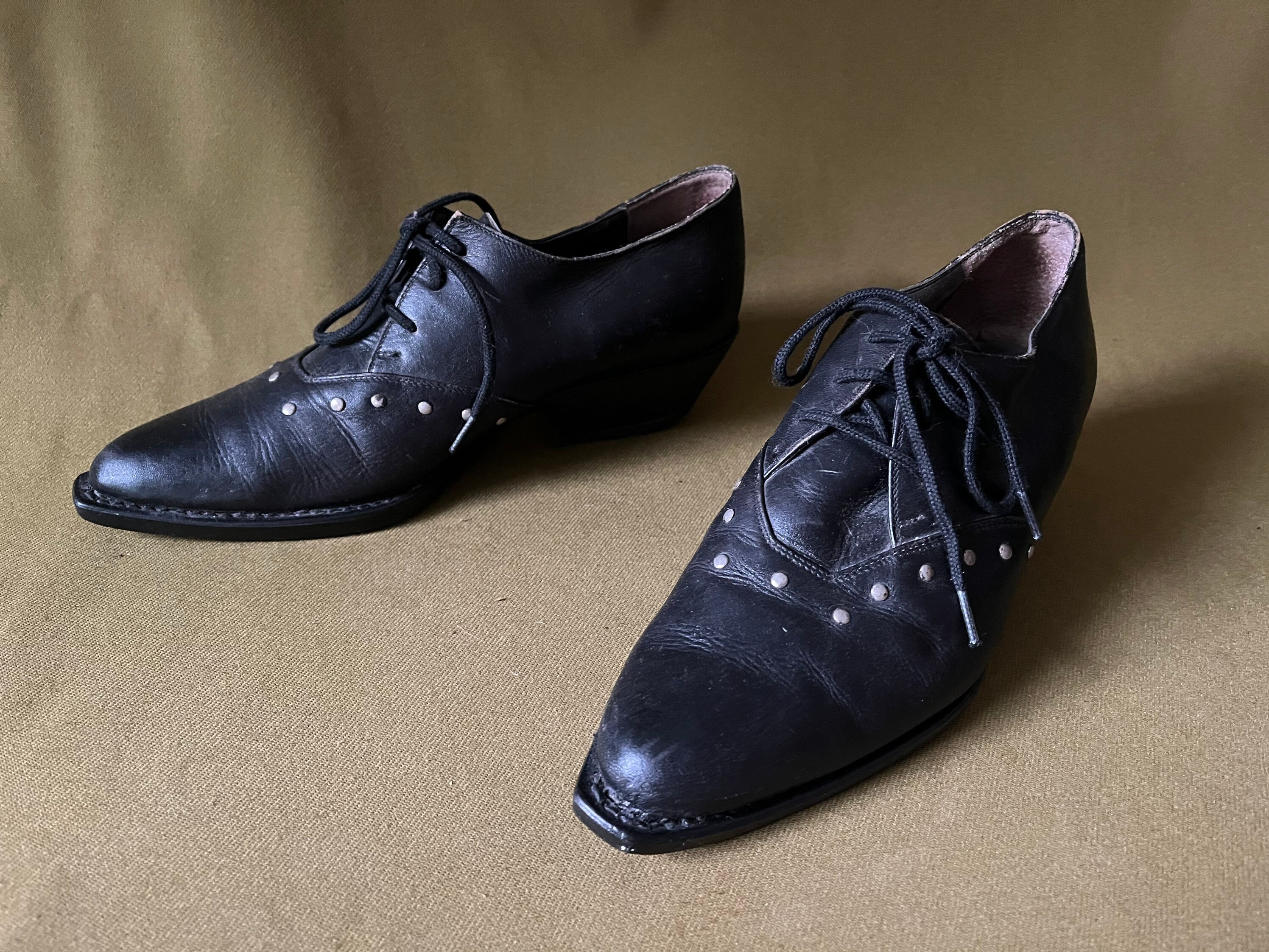 ankle boots with silver studs