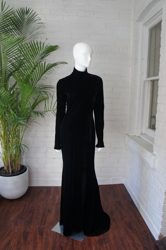 WAYNE CLARK Vintage 1990's Stretch Black Jersey Ve