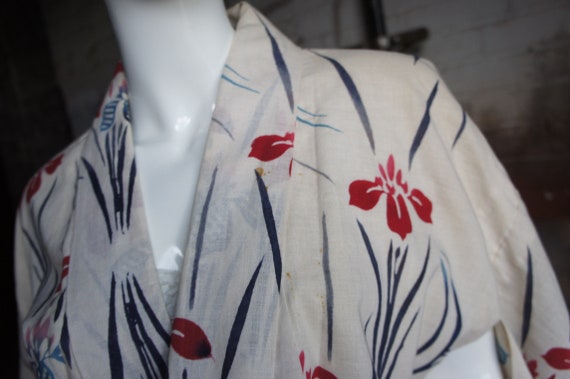 MEIJI ERA Antique 1900s Hand Spun Hemp Linen Kimo… - image 5