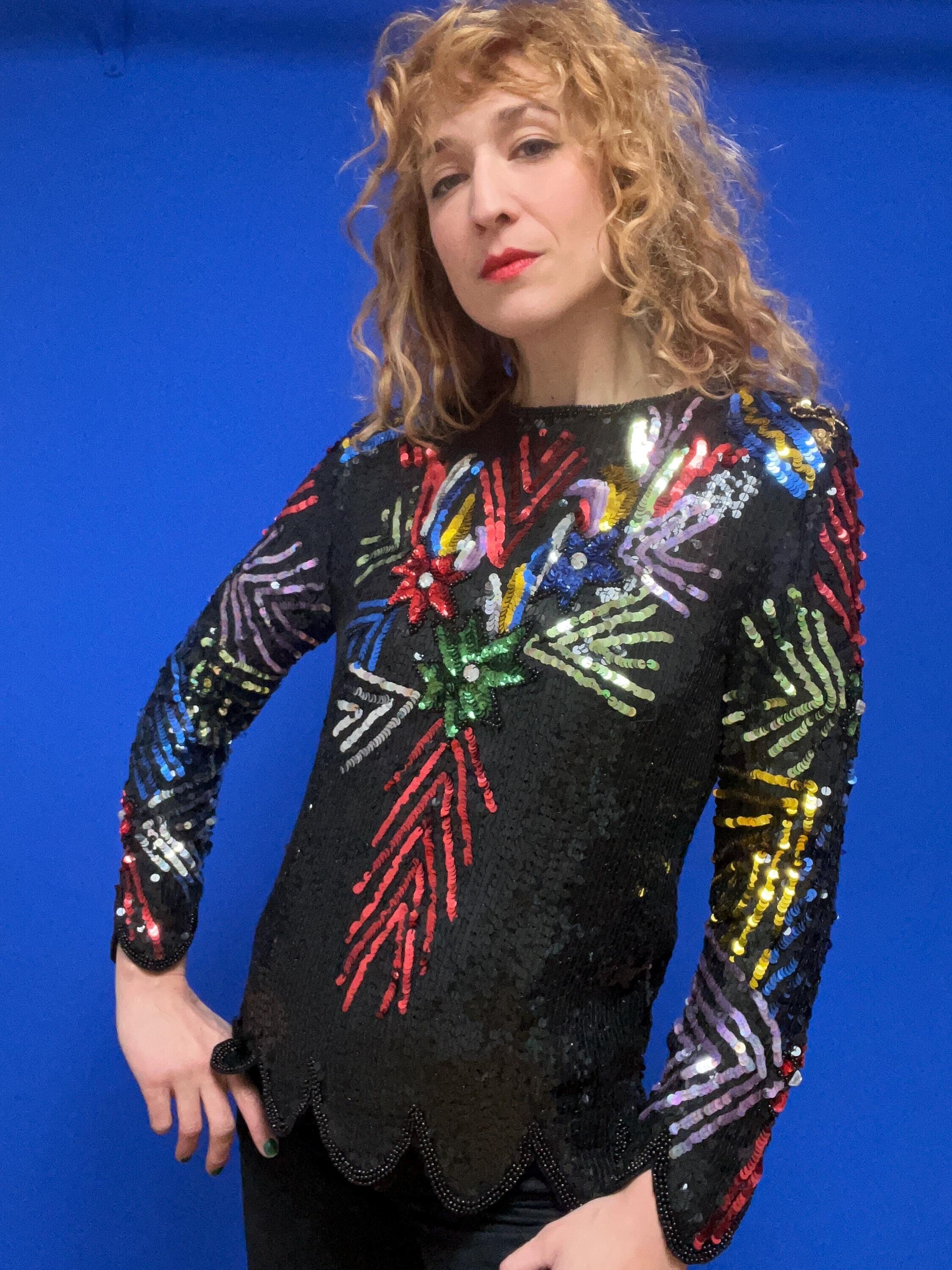 Chemisier Femme LORD & TAYLOR Taille XS - Bleu Royal à Imprimé Fleuri, Manches Dolman, Très Bon état