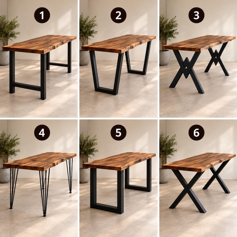 Custom Solid Walnut Live Edge Dining Table, Handmade Rustic Farmhouse ...