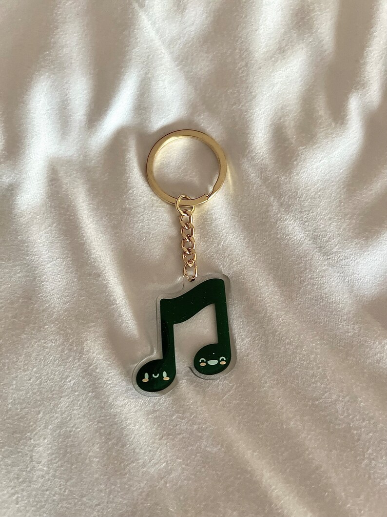 Keychain Note Music Note Keychain, School Colors, by Band Camp Buddies - Etsy
