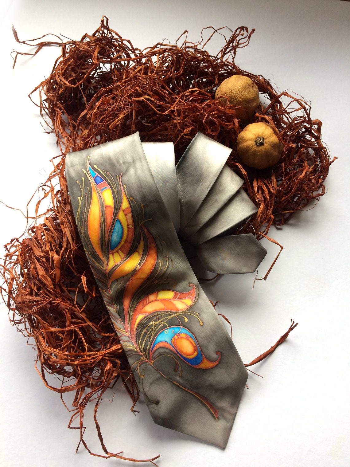 birdy grey terracotta tie