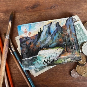 Traveler wallet Trifold mens leather wallet