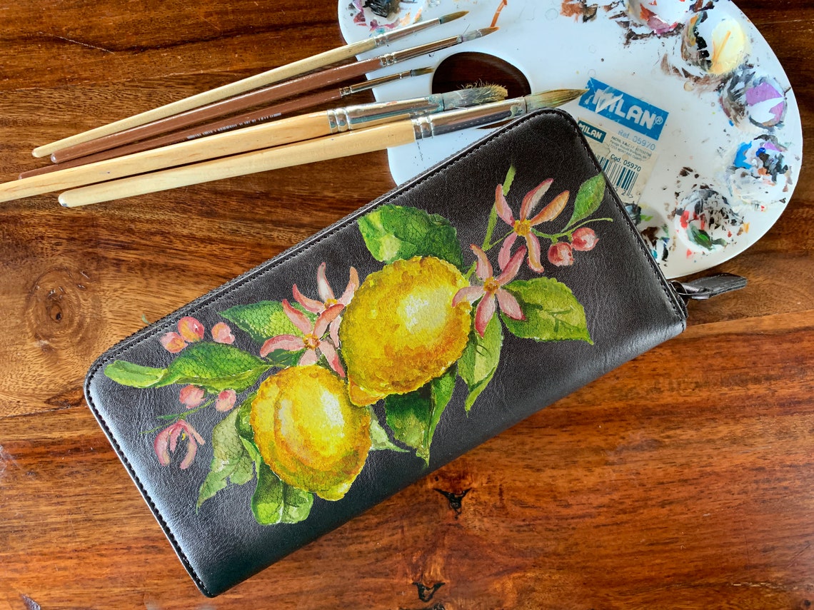 sticky lemon wallet bag