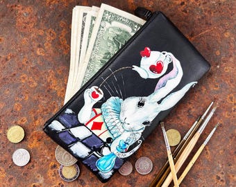 Painted leather WALLETS 