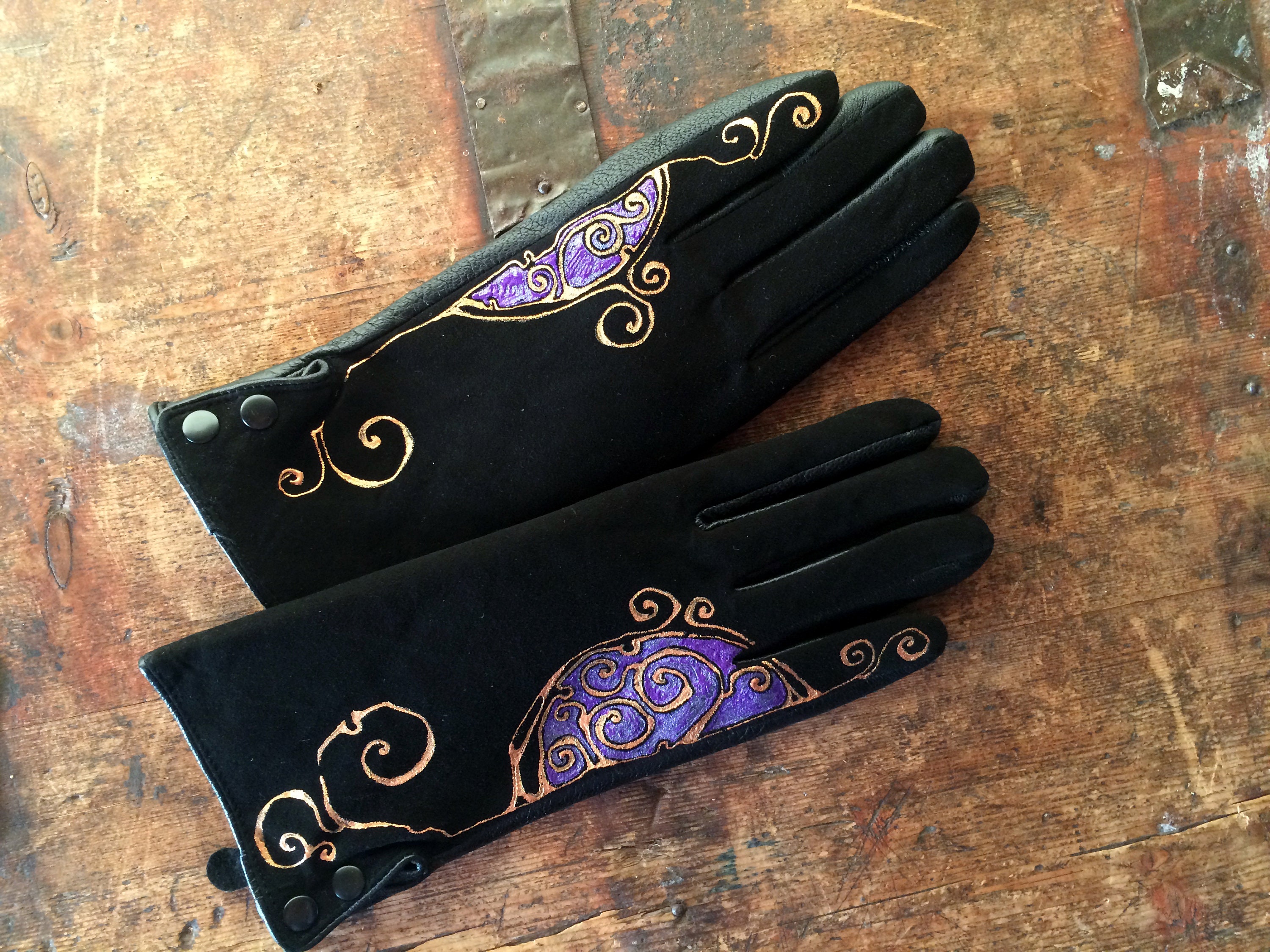 fleece lined leather mittens