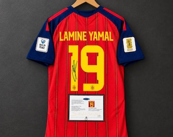 Signiertes Barcelona-Trikot Nr. 19 von Lamine Yamal | Sammlerstück aus Spanien (mit Autogramm)