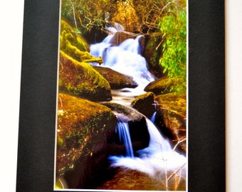 Mounted Original Photograph - 8 x 6" - Dartmoor Faery Falls