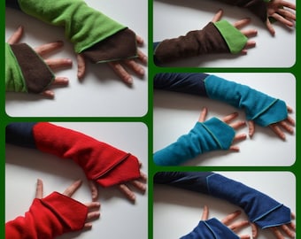 Wrist Warmers, Bespoke , Gauntlets, Fingerless Gloves.  Faery.  Elven. Festival, Boho, Psy, Steampunk, Fantasy, Gypsy, Punk
