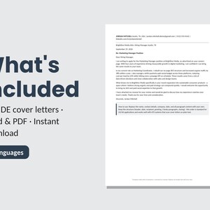 Modello di lettera di presentazione (Word DE + EN) con frase bonus | Design moderno e modificabile | DIN 5008 immagine 4