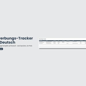 Job Application Tracker Spreadsheet EN + DE | Excel Application Tracker | Status dropdowns, follow-up dates, summary dashboard image 5