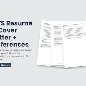 ATS Resume Template | Clean One-Page CV | Editable Word and Google Docs | Instant Download | Modern Minimalist image 1