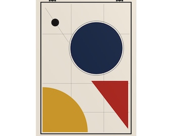 Poster tipografico Bauhaus – Stampa artistica murale geometrica minimalista