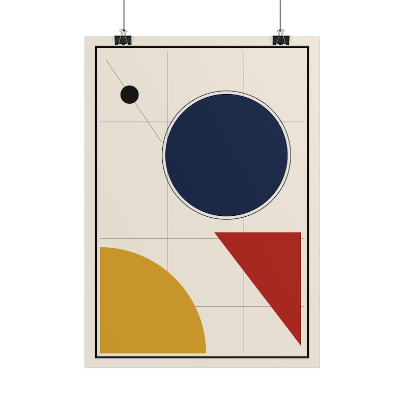 Póster tipográfico Bauhaus – Lámina decorativa minimalista geométrica para pared imagen 1