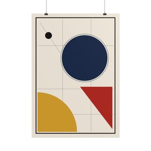 Póster tipográfico Bauhaus – Lámina decorativa minimalista geométrica para pared imagen 3