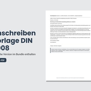 Modello di lettera di presentazione (Word DE + EN) con frase bonus | Design moderno e modificabile | DIN 5008 immagine 3