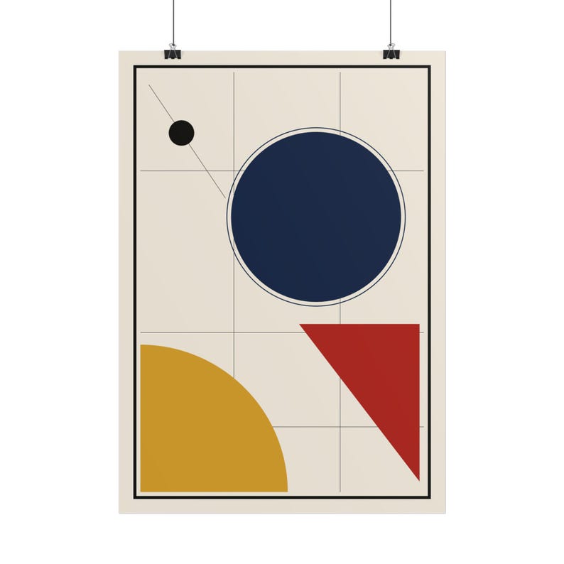 Póster tipográfico Bauhaus – Lámina decorativa minimalista geométrica para pared imagen 2