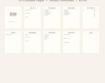 Dua Journal Printable, Islamic Journal, Muslim Prayer Journal, Daily Dua Tracker, Ramadan Journal, Gratitude Journal, Instant Download
