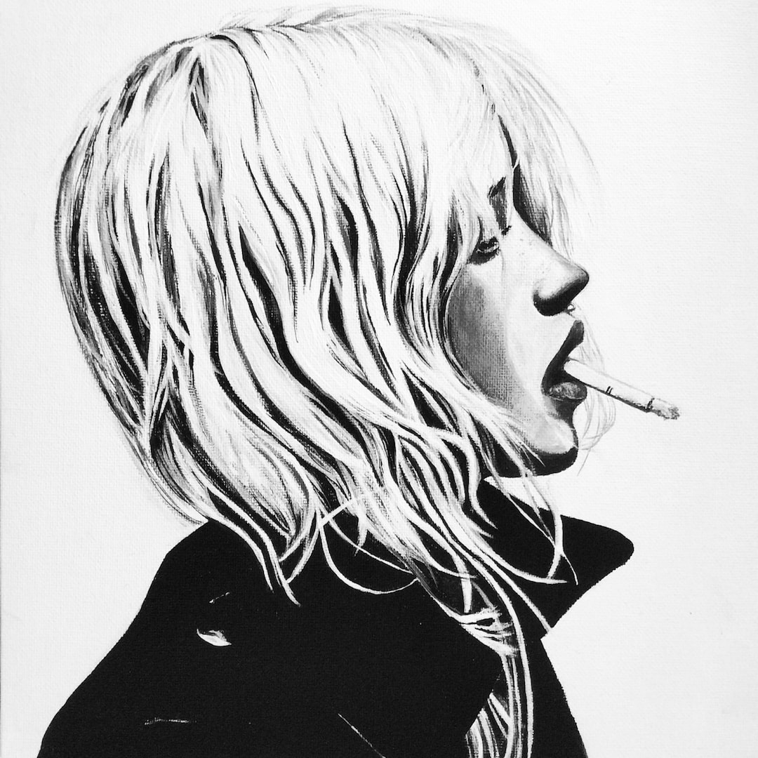 Static Fashion Print in Black & White Fashion Illustration Etsy Singapore