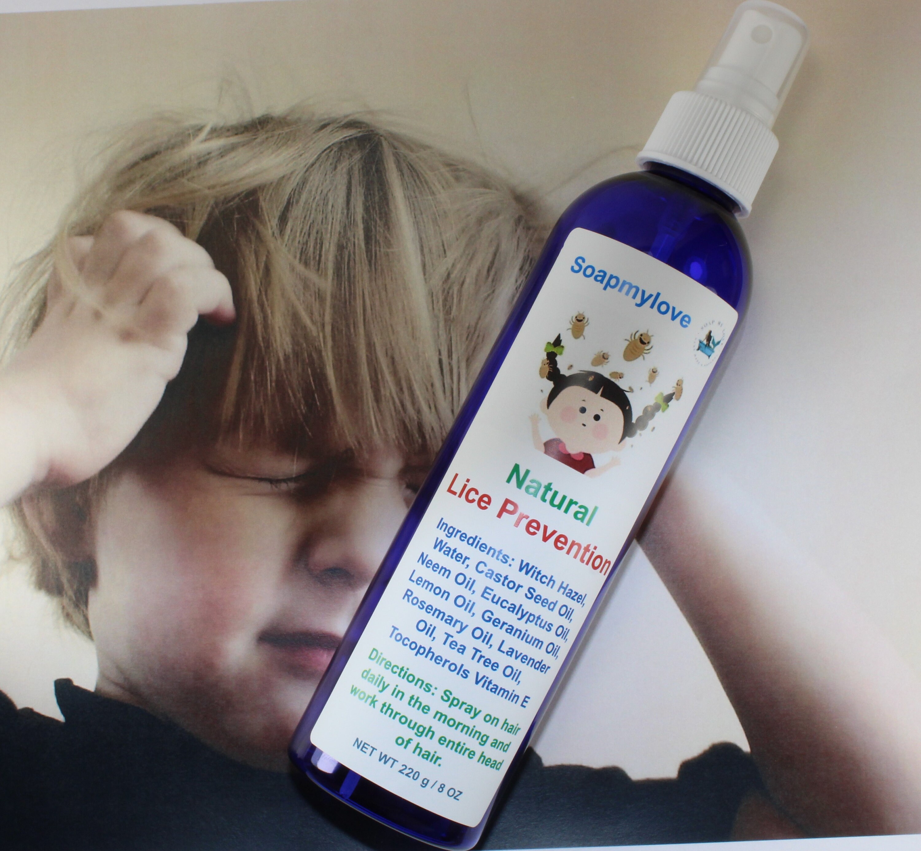 Natural Lice Prevention Spray Soapmylove Etsy
