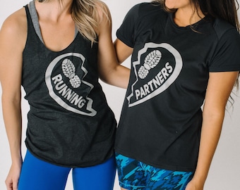 Running Partners 2 Shirt Bundle Womens ~ Half Marathon Gift ~ Race Day Shirt ~ Gifts For Runners