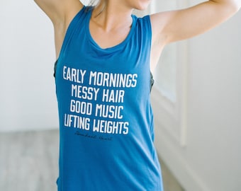 Early Bird Muscle Tank ~ Women's Workout Tank ~ Lift Like a Girl
