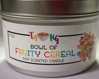 Fruity Cereal Scented Soy Candle