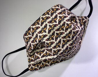 Skull Moth Pattern Reusable Face mask